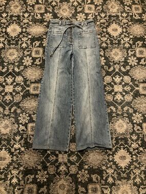 Ulla Johnson Light Blue High-Rise Wide Leg Jeans